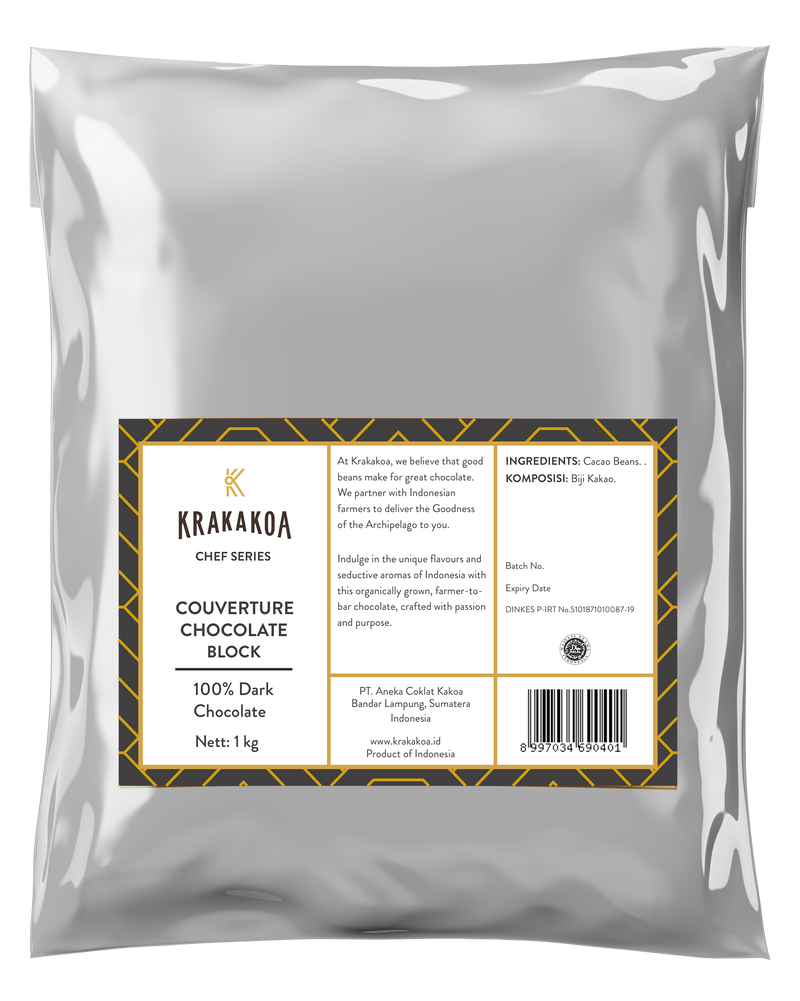 100% Dark Chocolate Couverture 1kg