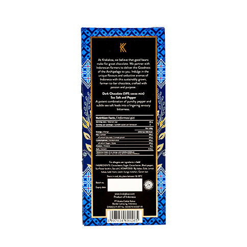 Flavoured Sea Salt & Pepper Dark Chocolate